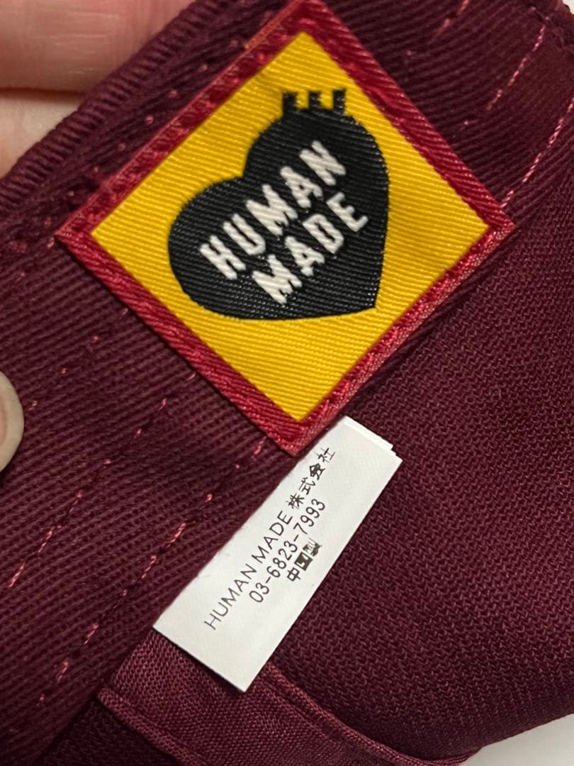 Human made cap burgundy キャップ