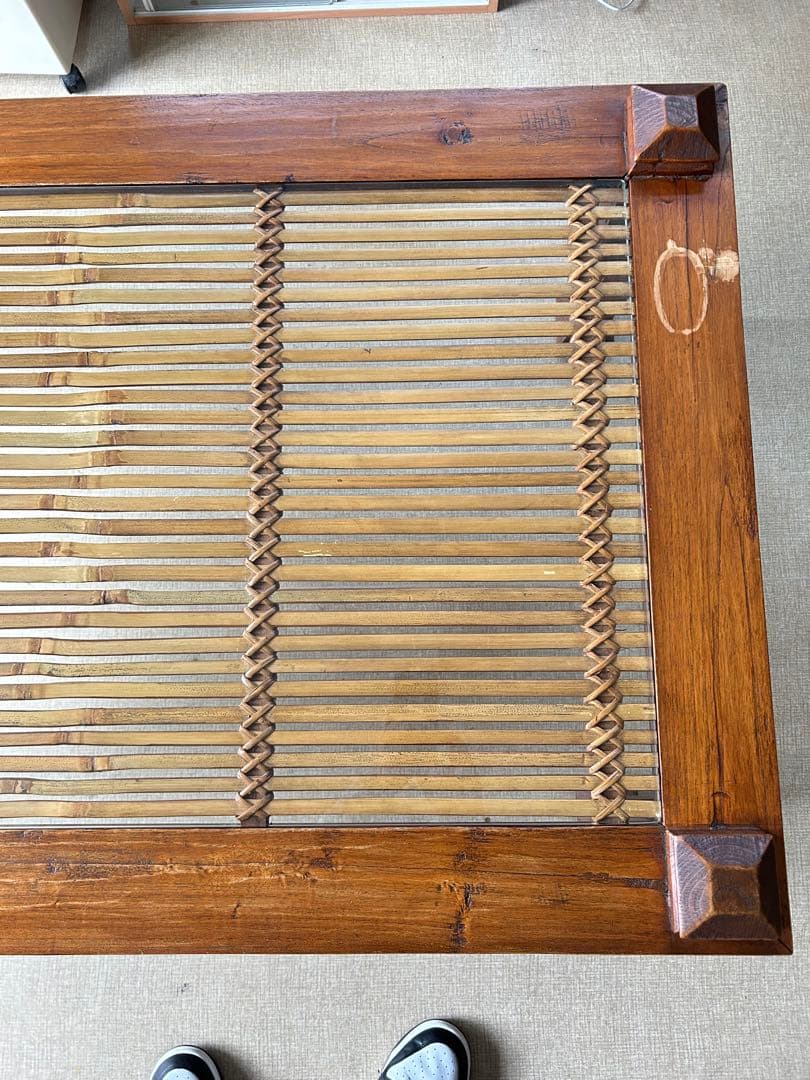 アジアン　木製　ローテーブル　アンティーク