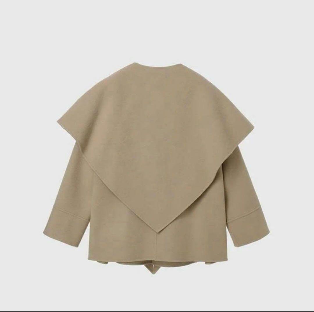 【紙タグ付き】anuans リバーウールミドルマフラーコート