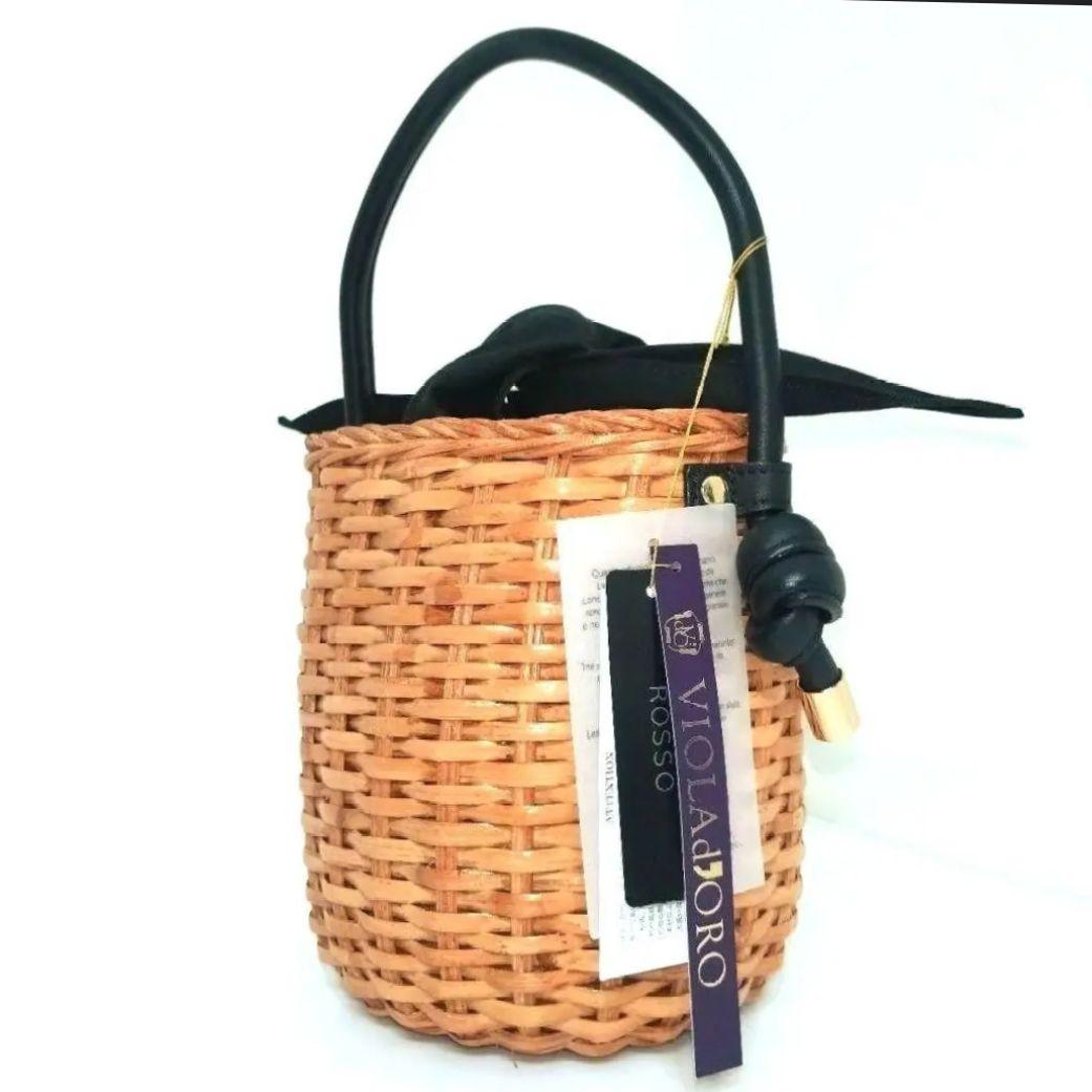 ✨新品未使用タグ付✨ヴィオラドーロ　 かごバッグ　スプリットラタン