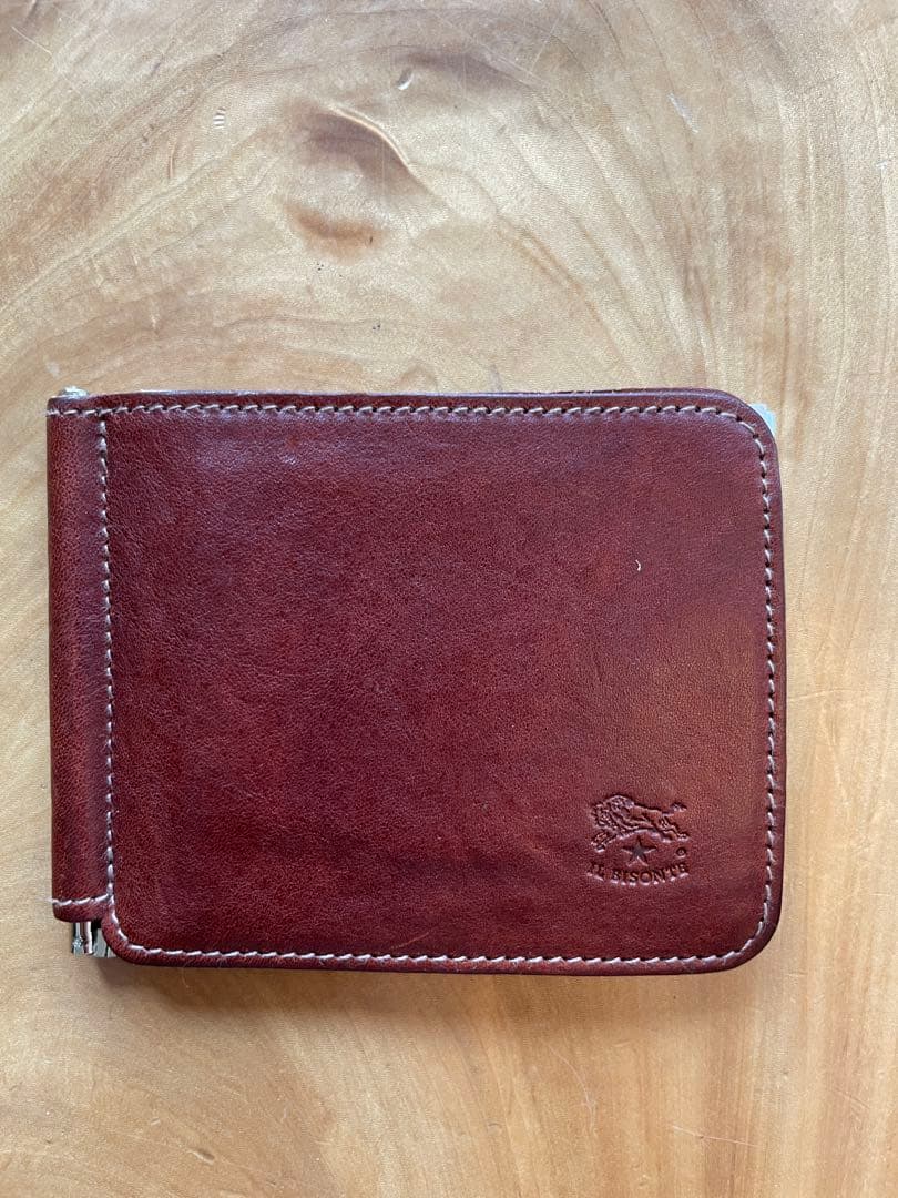 新品 イルビゾンテ 本革 レザー ウォレット/マネークリップ