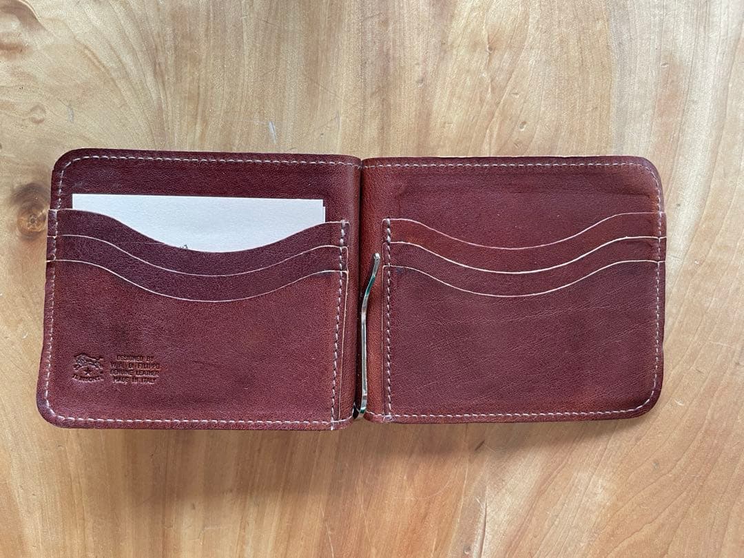 新品 イルビゾンテ 本革 レザー ウォレット/マネークリップ