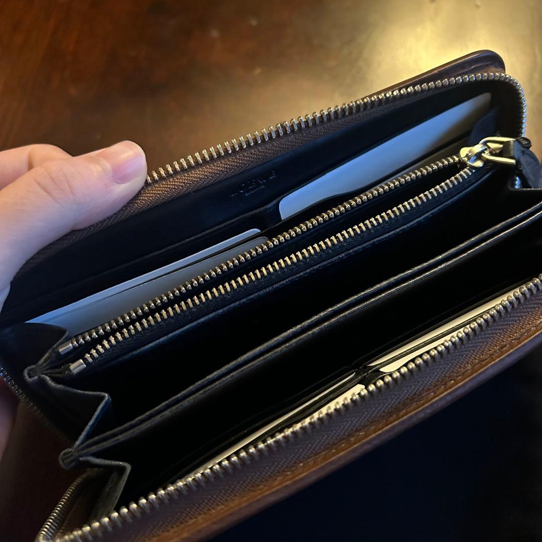 LOEWE ブラウン レザー 長財布
