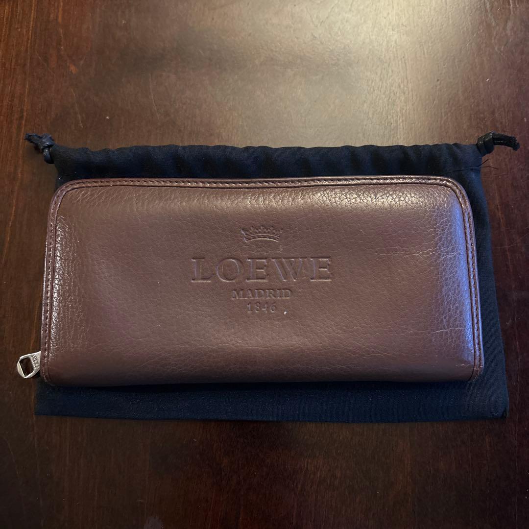 LOEWE ブラウン レザー 長財布