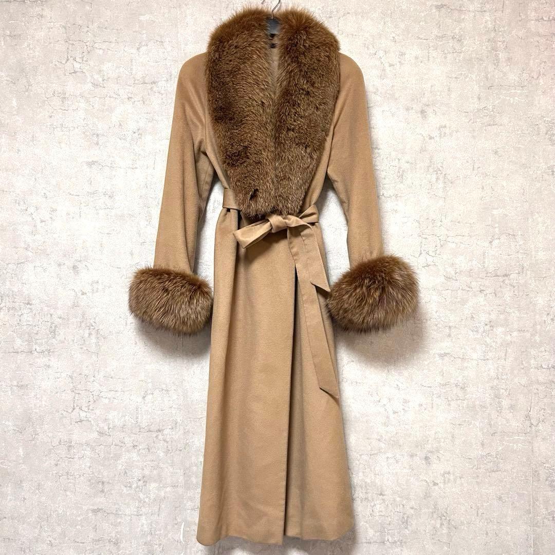 j&r selection カシミヤ100% ブルーフォックス　ロングコート