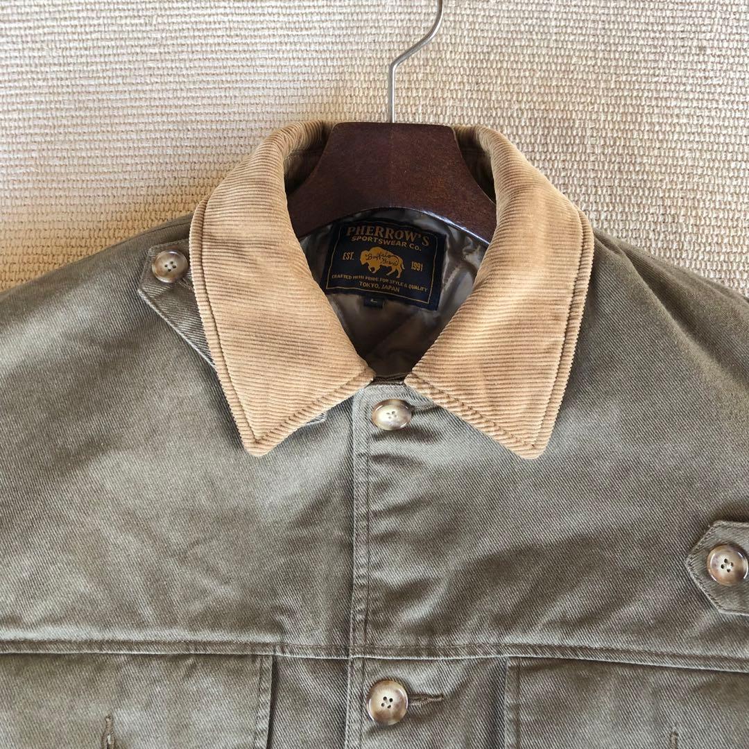 美品 Pherrow's フェローズ ハンティングジャケット カバーオール L