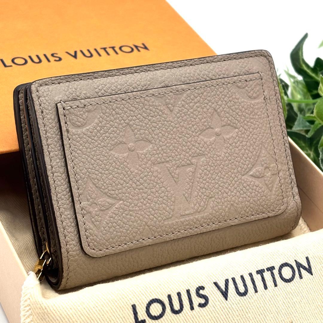 【未使用級】ルイヴィトン アンプラント ポルトフォイユ クレア 二つ折り財布