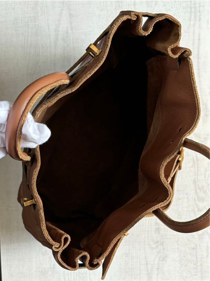 ヤングアンドオルセン フレームワーク 別注　バッグ　ブラウン