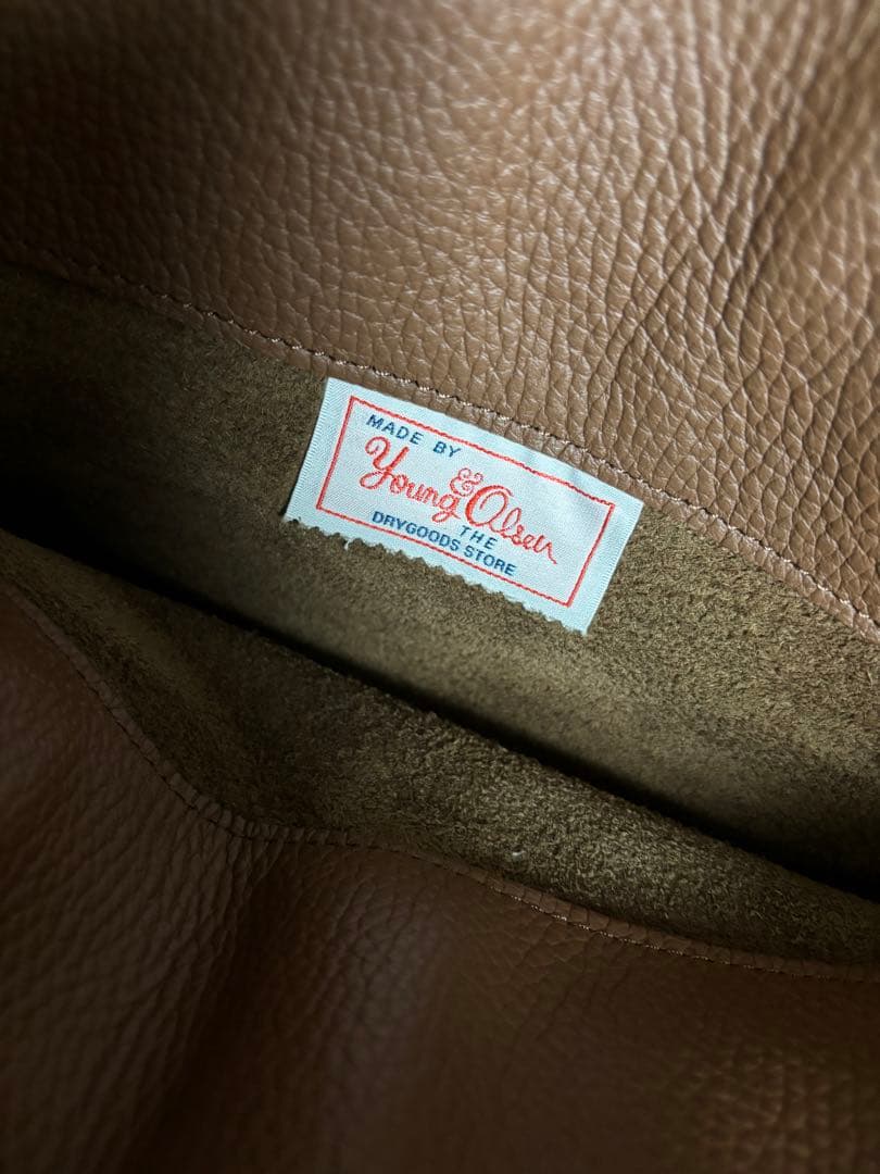 ヤングアンドオルセン フレームワーク 別注　バッグ　ブラウン