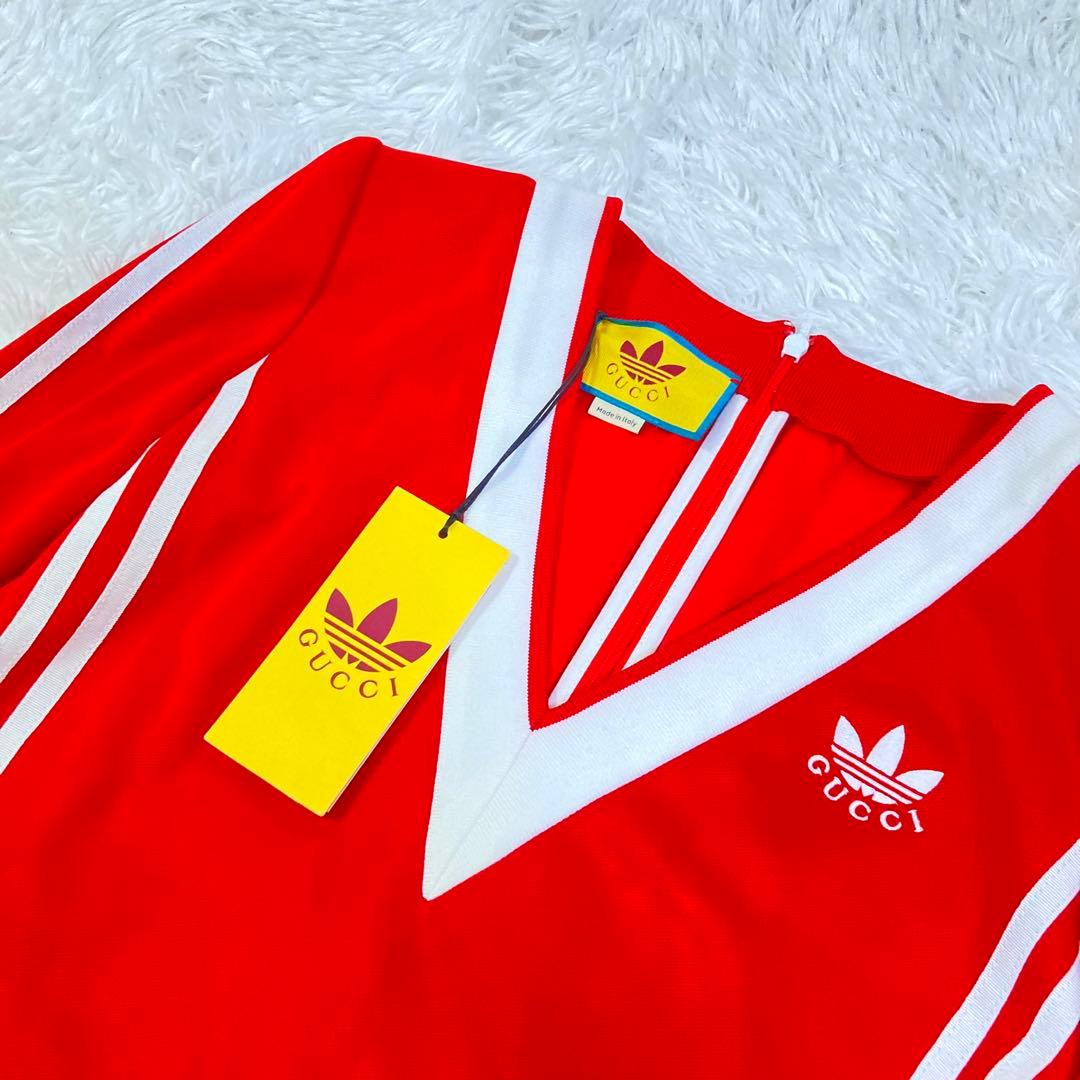 GUCCI × adidas 22AW 長袖ワンピース S レッド
