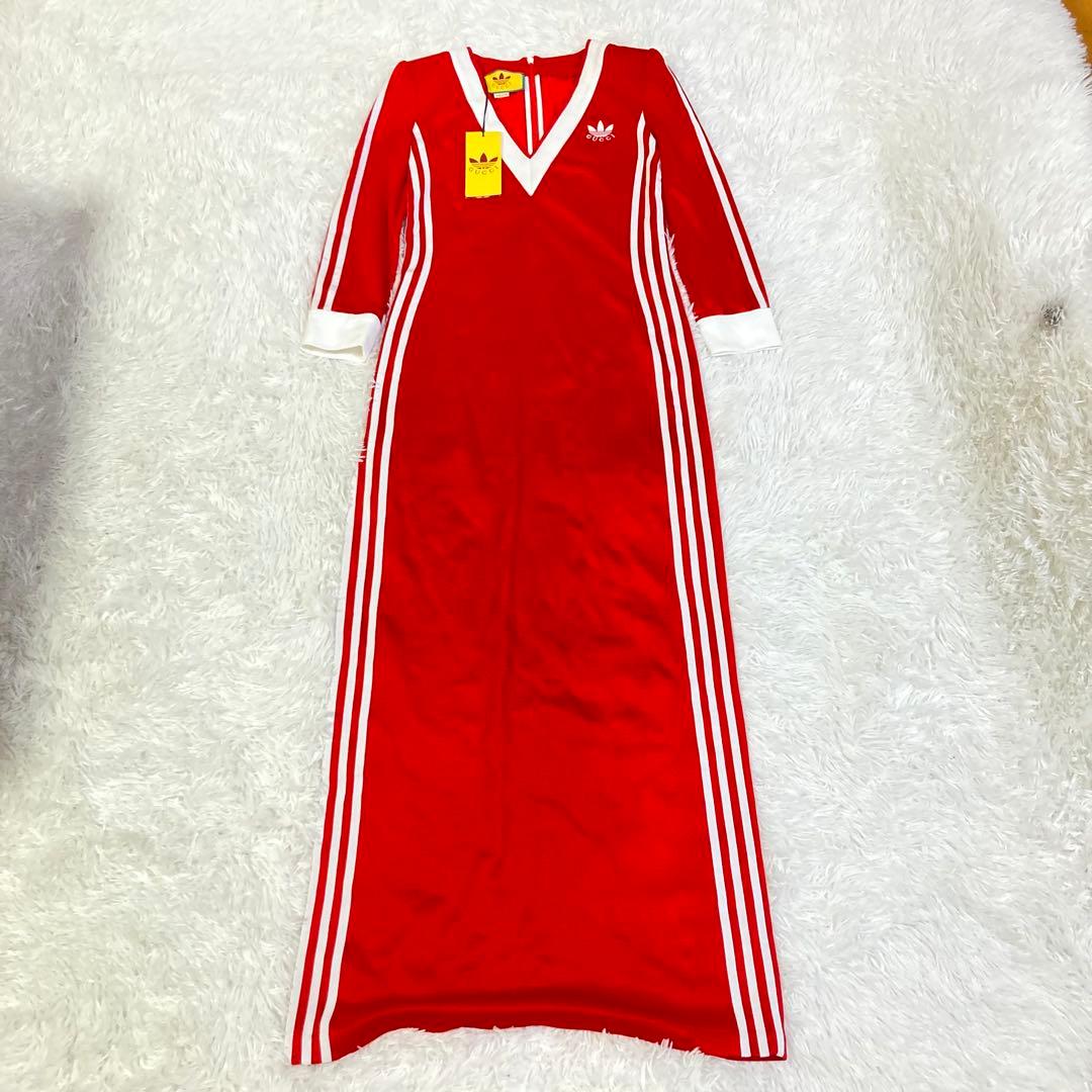 GUCCI × adidas 22AW 長袖ワンピース S レッド