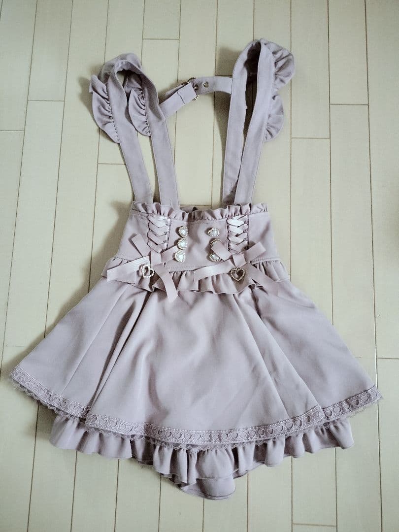 LIZ LISA レースアップサスペンダー付スカパン美品