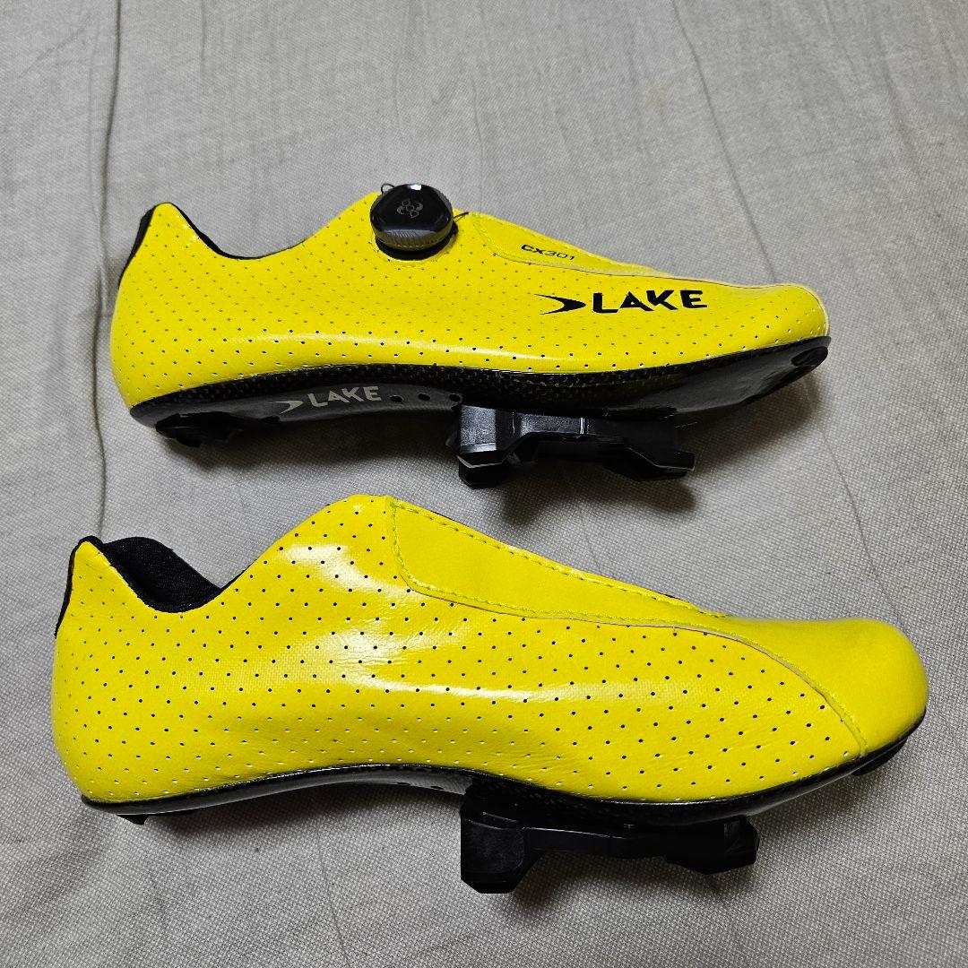☆新品未使用☆ LAKE CX301 イエロー 41.0 TIMEクリート付
