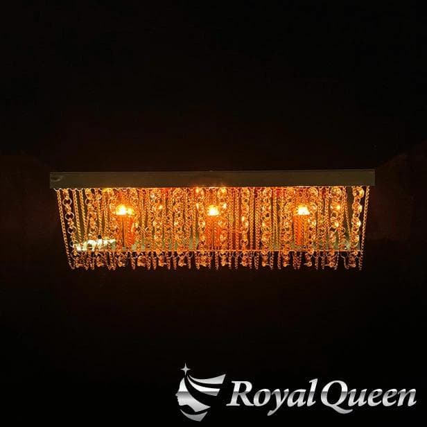 0622 ゴールドメッキ 豪華 ナイアガラ シャンデリア 幅約400mm 照明