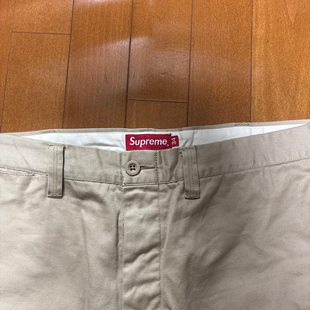 Supreme チノパン ベージュ