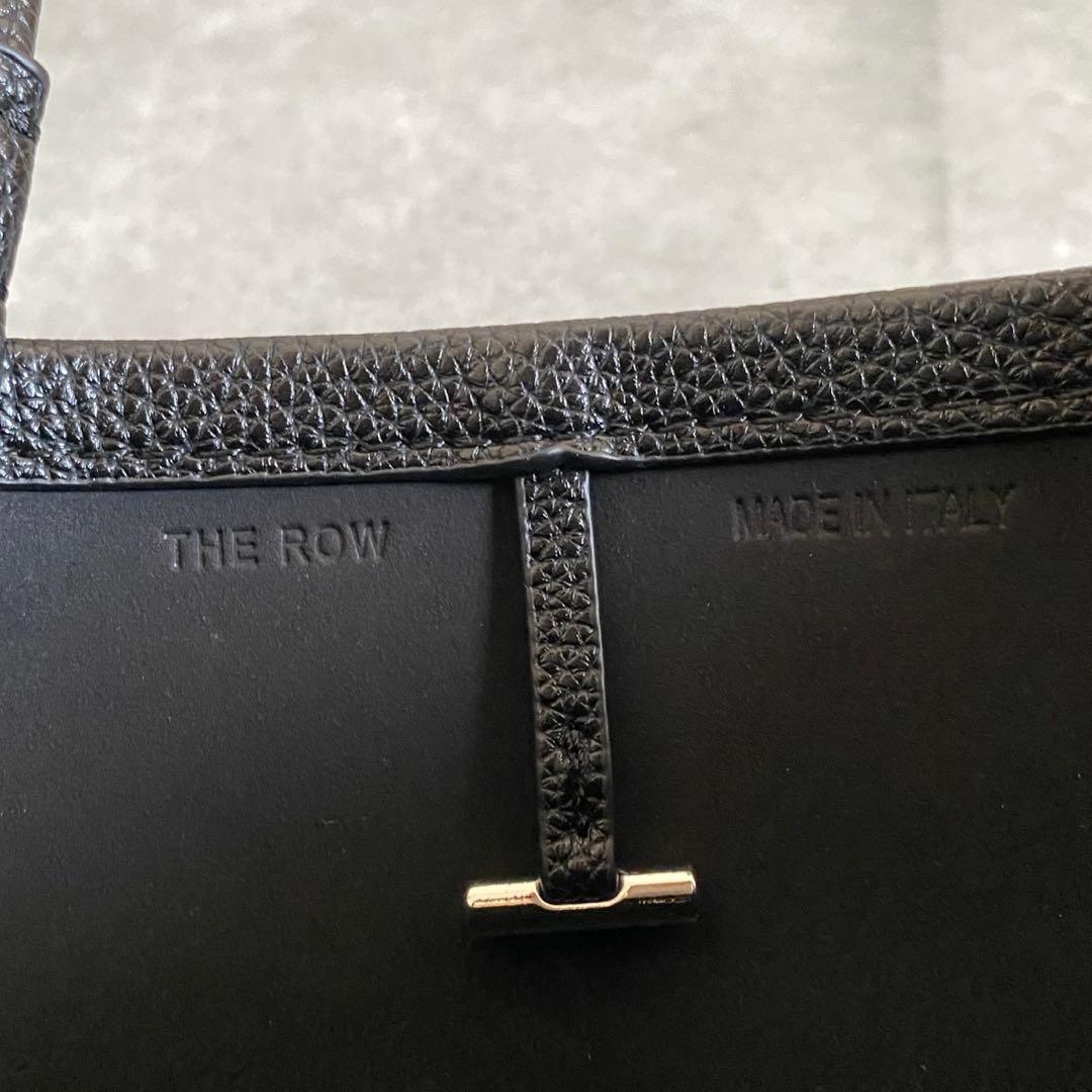 【新品未使用】ブラック　トートバッグ THE ROWロゴ付き　スモール　S