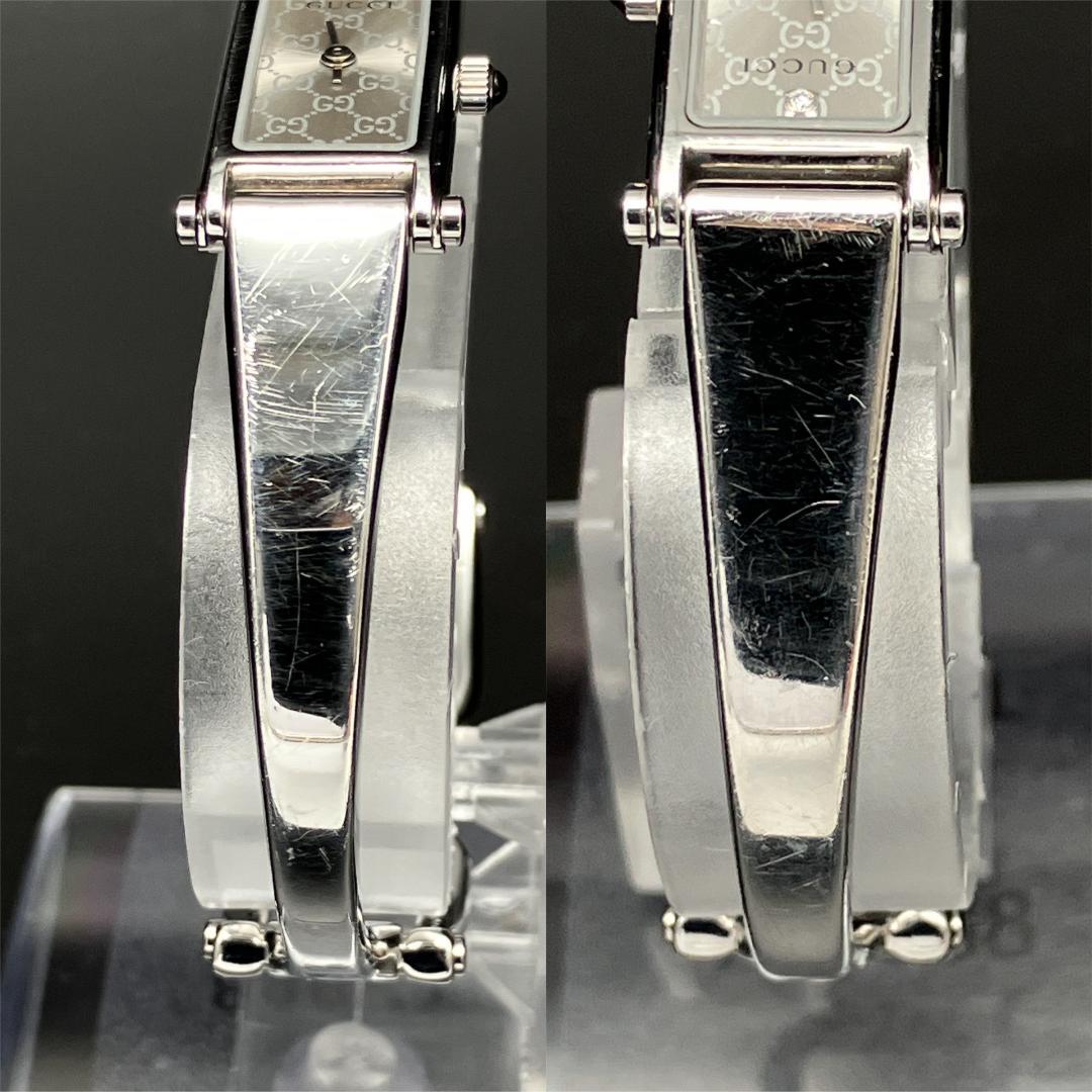 【新品電池/稼働/箱付き】グッチ 1Pダイヤ GG 腕時計 レディース クォーツ
