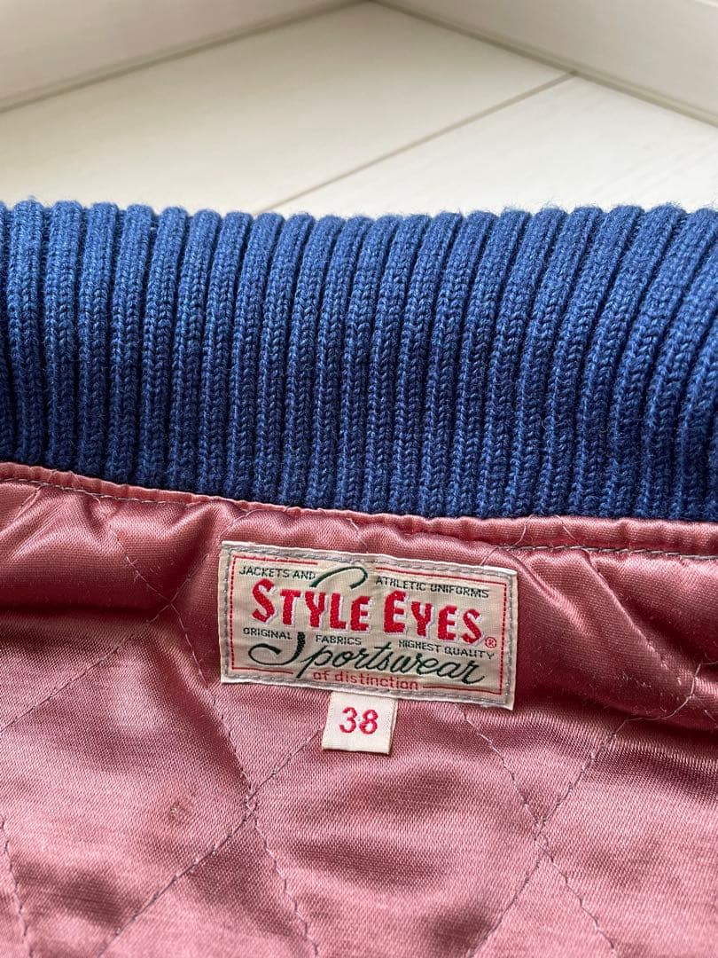 M品番 東洋 スタイルアイズ フルデコ 袖革 スタジャン ビンテージ レタード