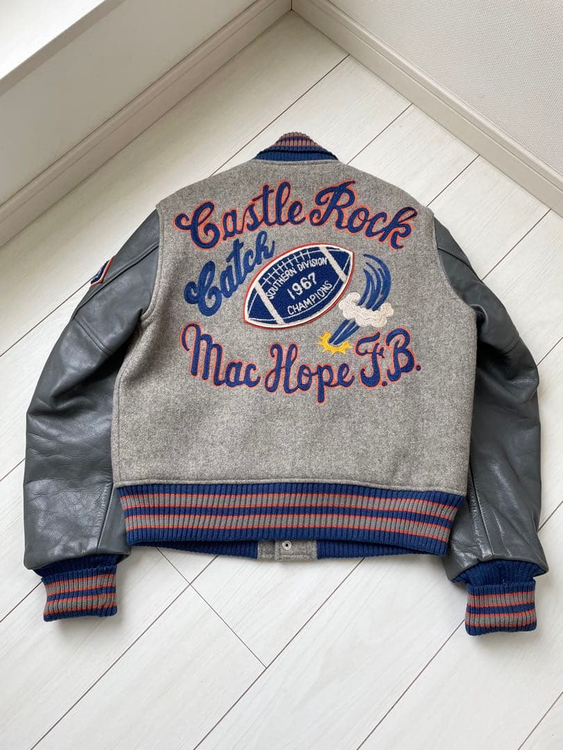 M品番 東洋 スタイルアイズ フルデコ 袖革 スタジャン ビンテージ レタード