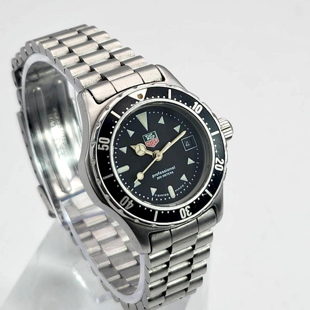 タグホイヤー　プロフェッショナル　973.008 ブラック　シルバー　クォーツ