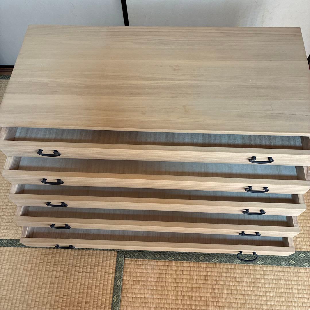 桐ダンス 桐箪笥 引き出し式 着物タンス 5段　土日特別価格