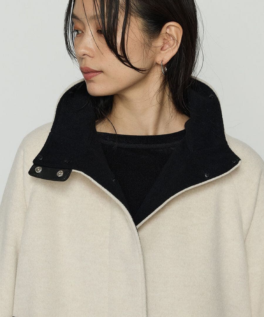 【お値下げ】 コムサプラチナ K.T アンゴラウール ・Aラインショートコート