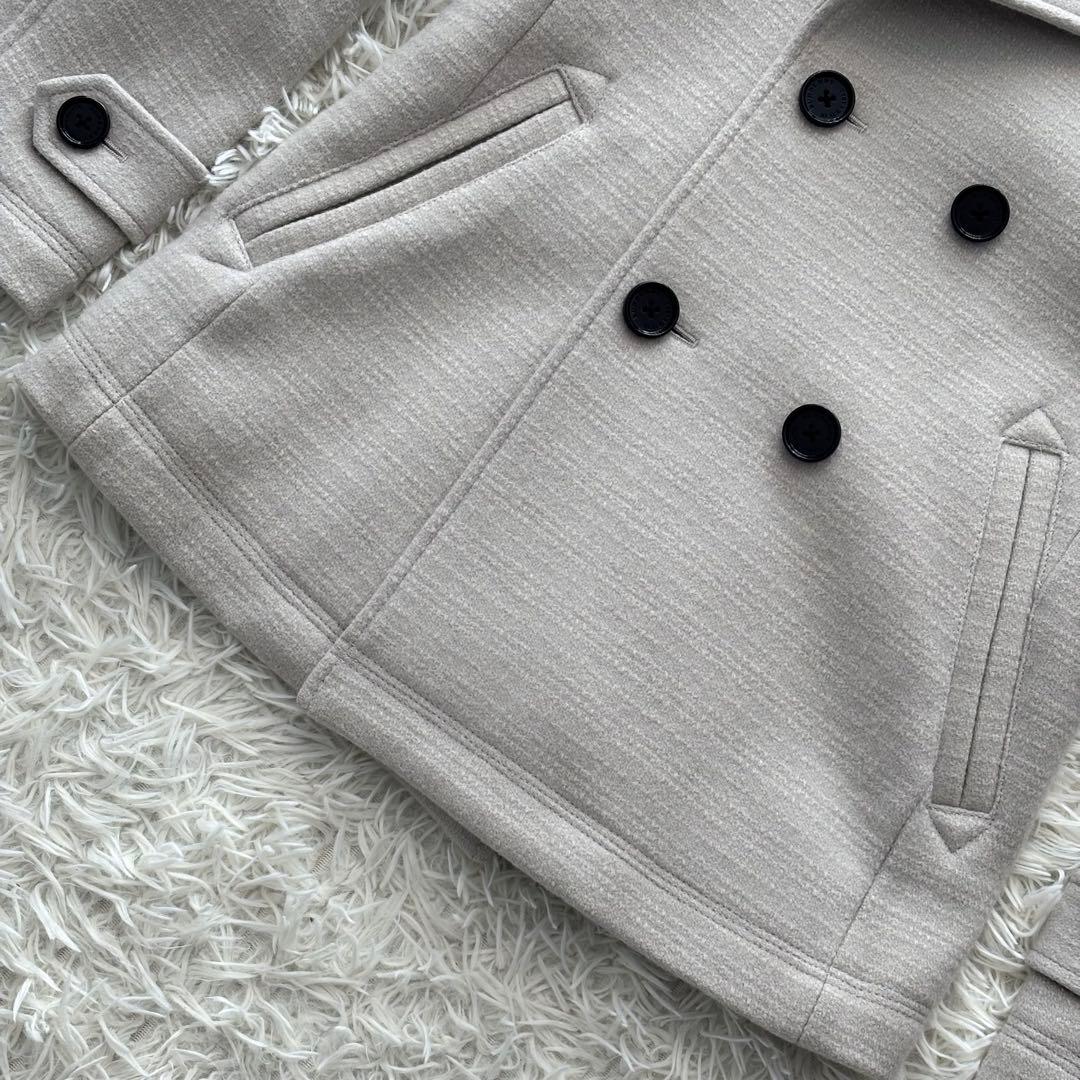 ✨良品✨ バーバリーブラックレーベル ピーコート メルトンウール ロゴ刻印ボタン