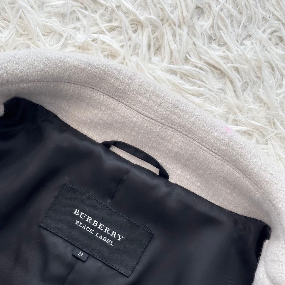 ✨良品✨ バーバリーブラックレーベル ピーコート メルトンウール ロゴ刻印ボタン