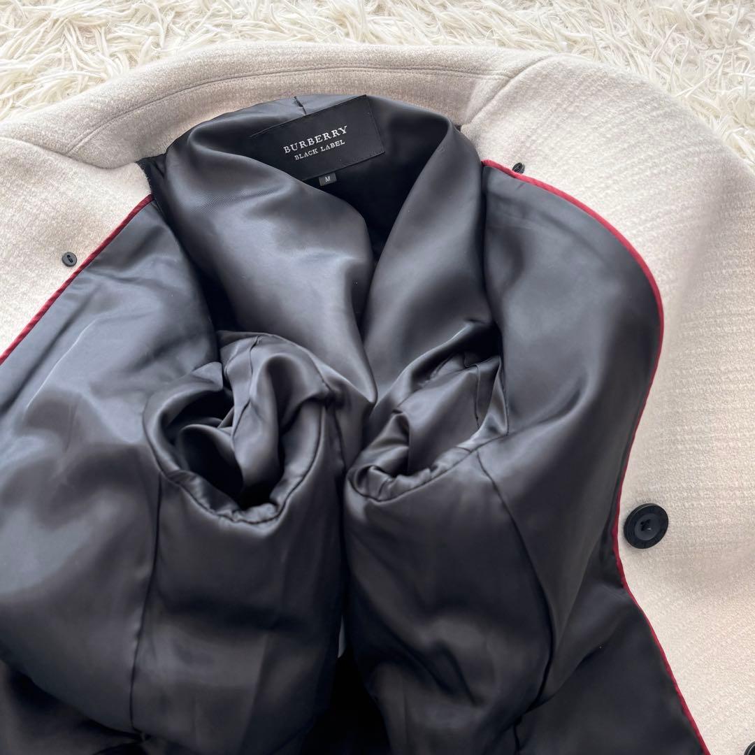 ✨良品✨ バーバリーブラックレーベル ピーコート メルトンウール ロゴ刻印ボタン