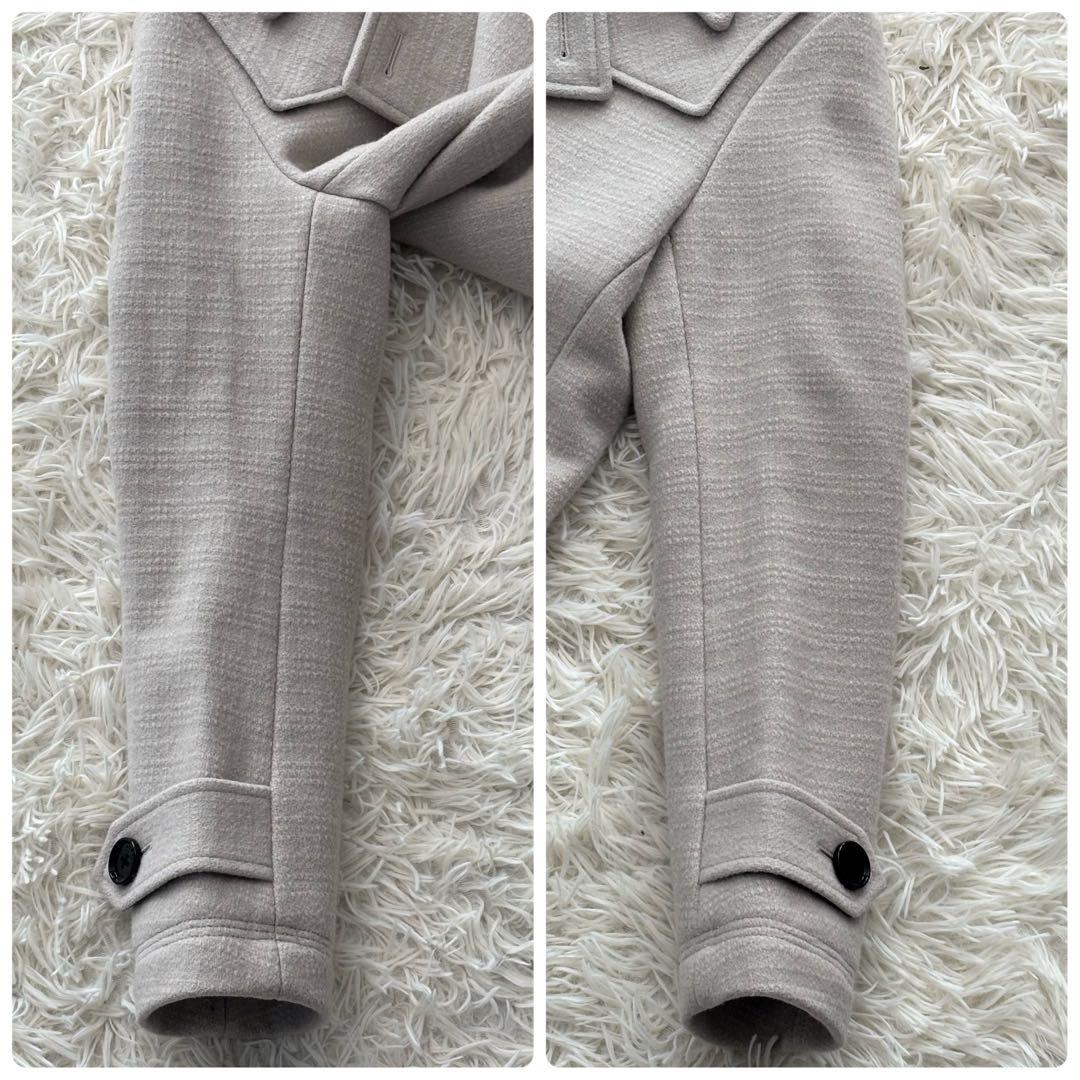 ✨良品✨ バーバリーブラックレーベル ピーコート メルトンウール ロゴ刻印ボタン