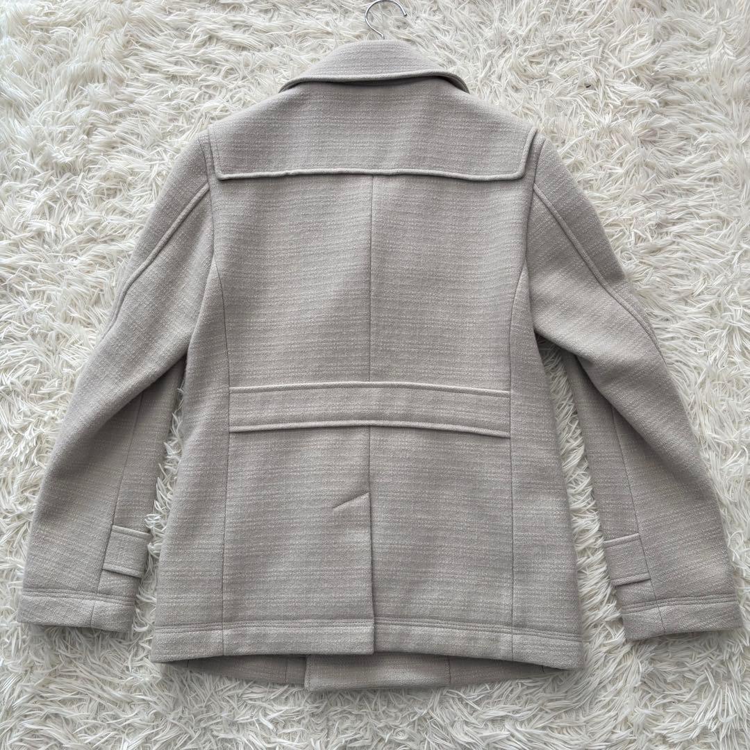 ✨良品✨ バーバリーブラックレーベル ピーコート メルトンウール ロゴ刻印ボタン