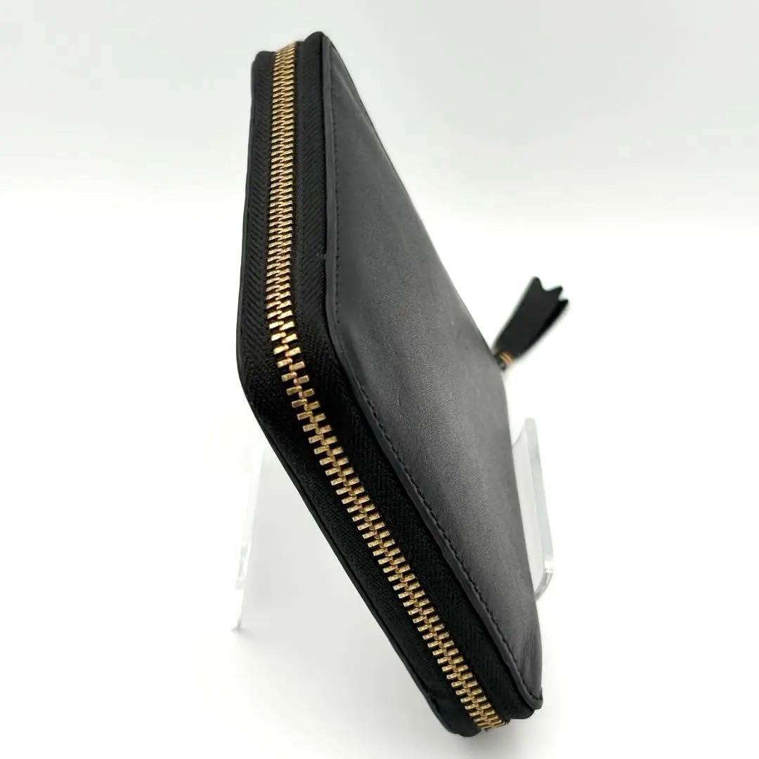 コムデギャルソン ラウンドジップ 二つ折り財布 ブラック