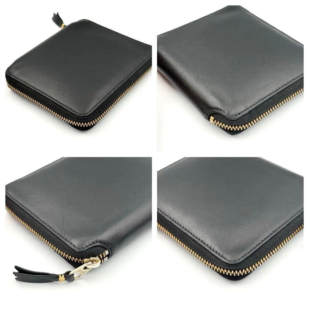 コムデギャルソン ラウンドジップ 二つ折り財布 ブラック