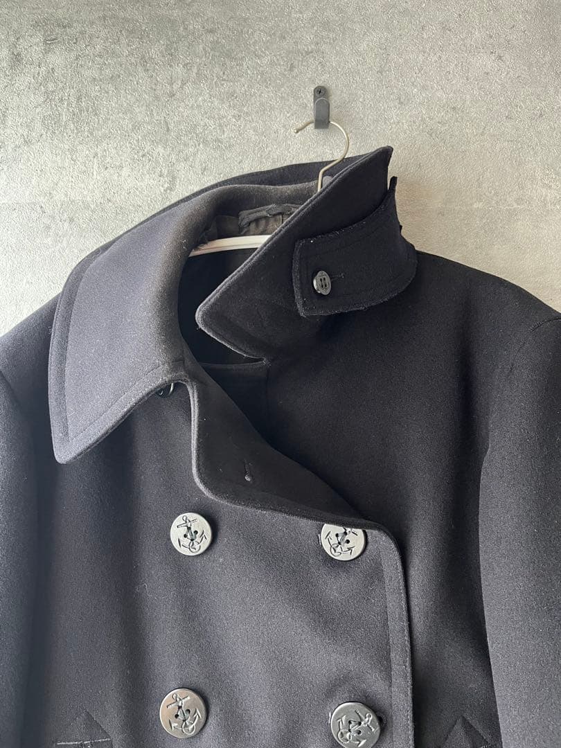 ビンテージ 40s NAVY 10ボタン ピーコートNAVAL ウール　メルトン