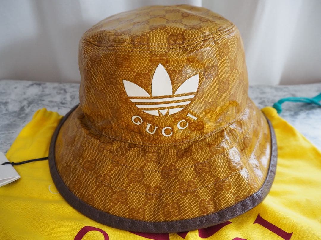 GUCCI adidas グッチ アディダス S バケットハット GG