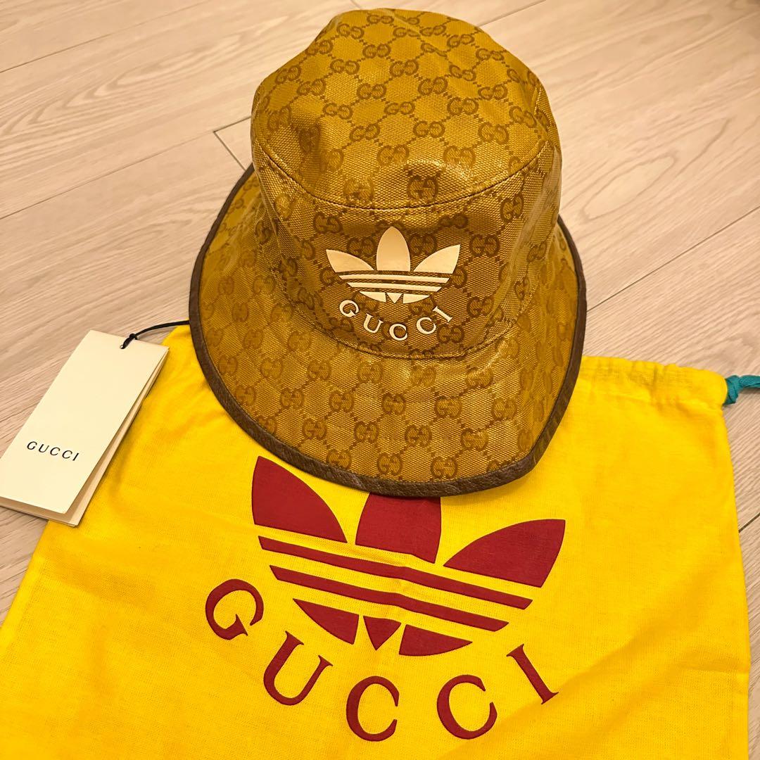GUCCI adidas グッチ アディダス S バケットハット GG