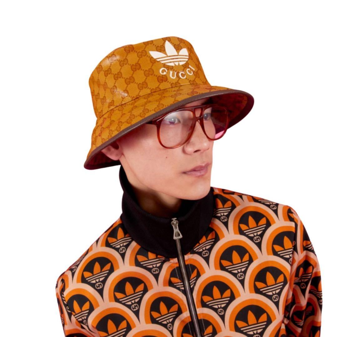 GUCCI adidas グッチ アディダス S バケットハット GG
