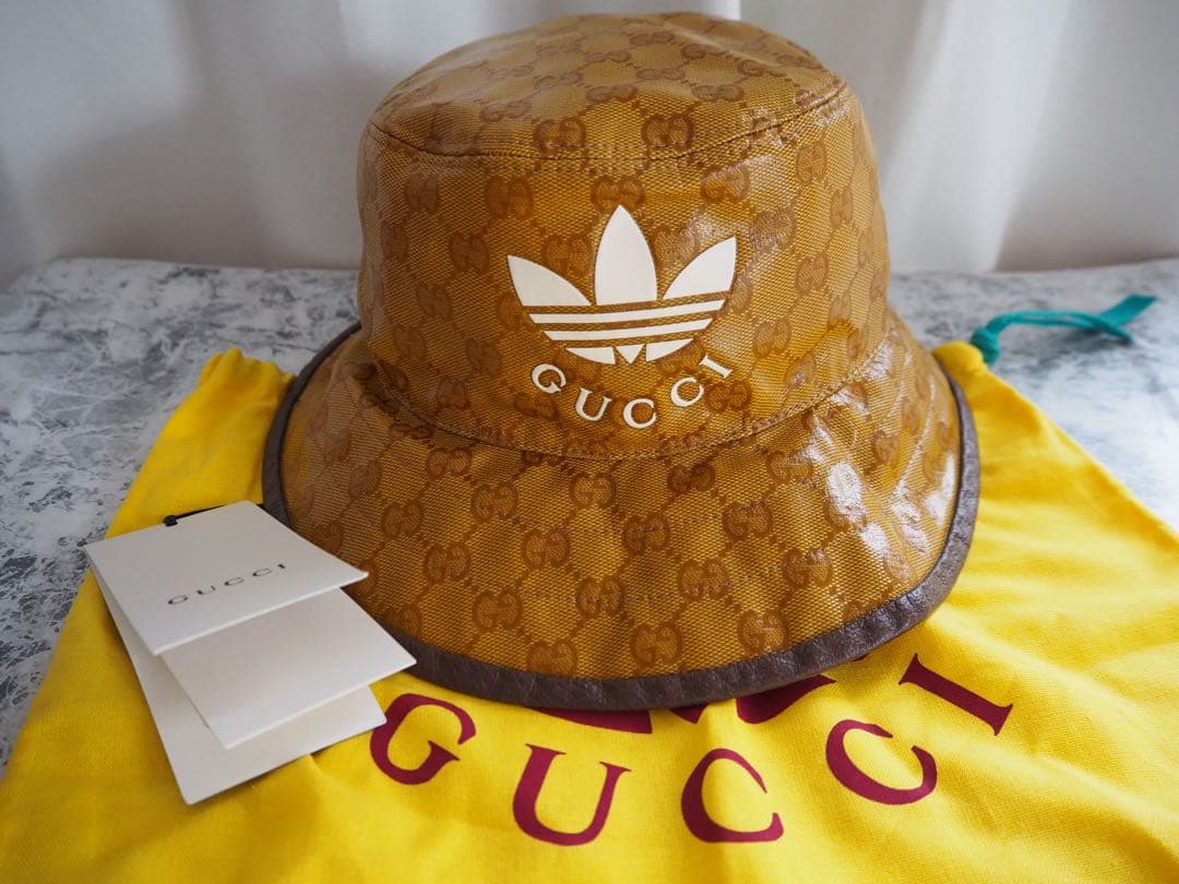 GUCCI adidas グッチ アディダス S バケットハット GG