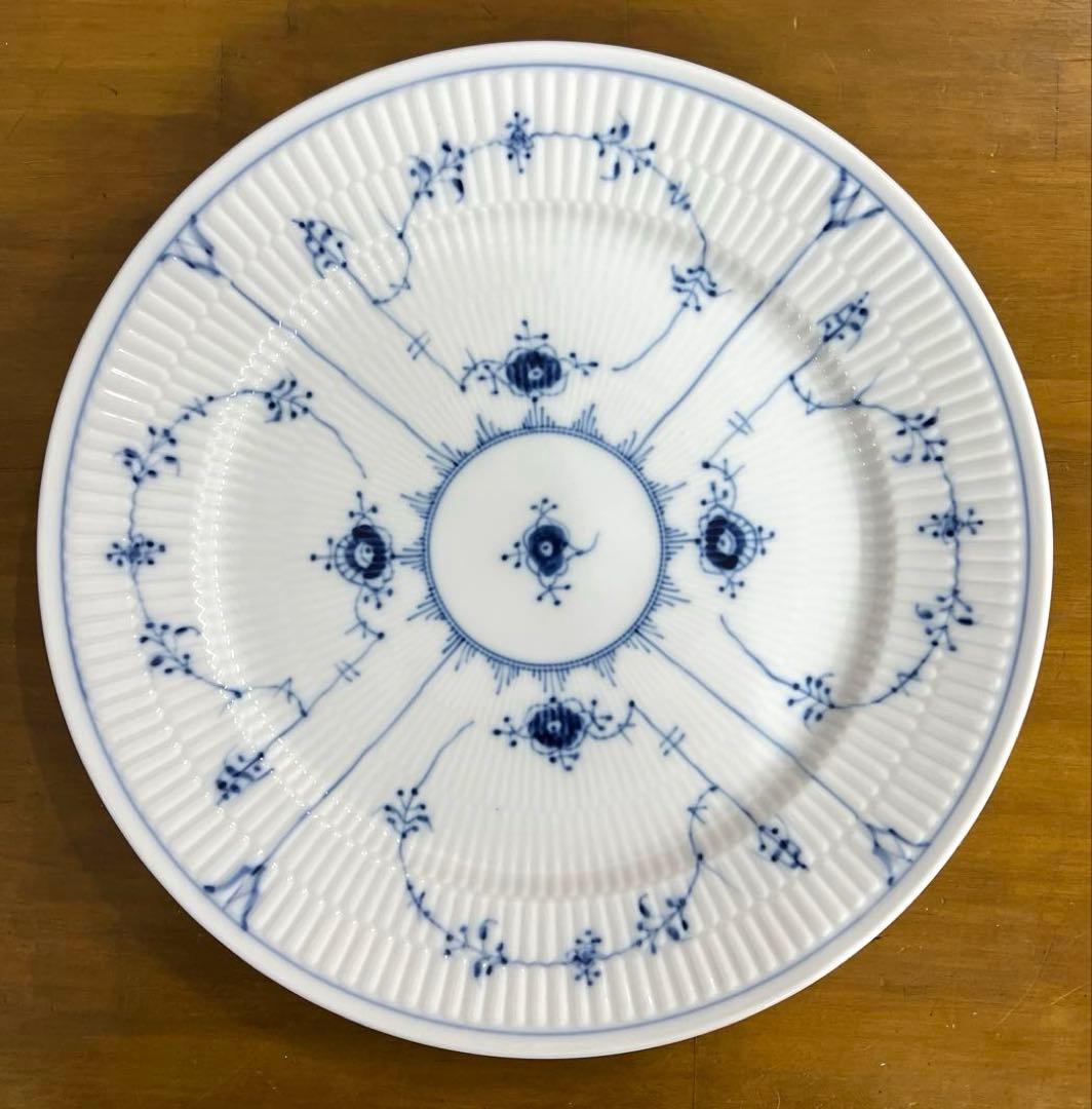 ロイヤルコペンハーゲン　ブルーフルーテッド　プレイン　プレート　大皿　箱付き