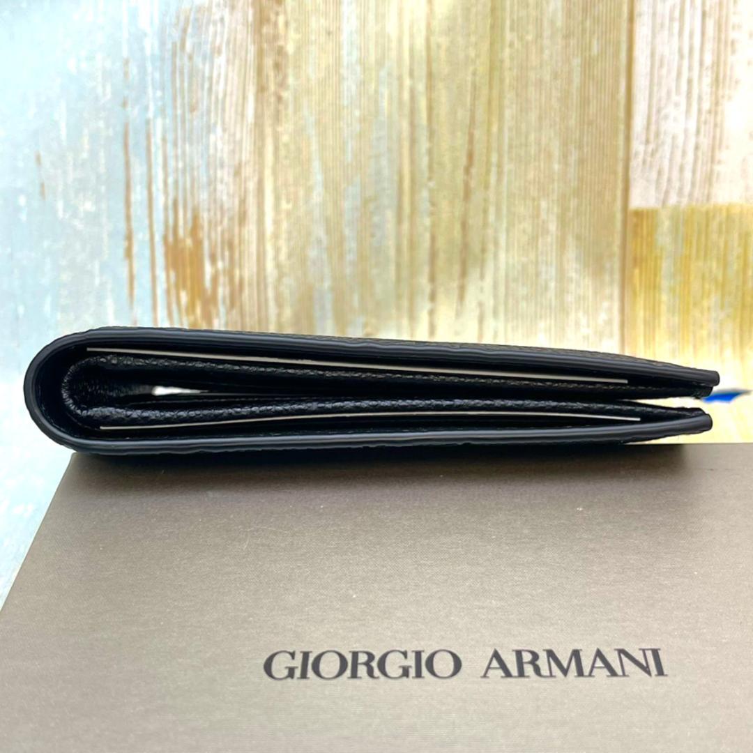 新品★GIORGIO ARMANI ジョルジオ アルマーニ レザー 2つ折財布