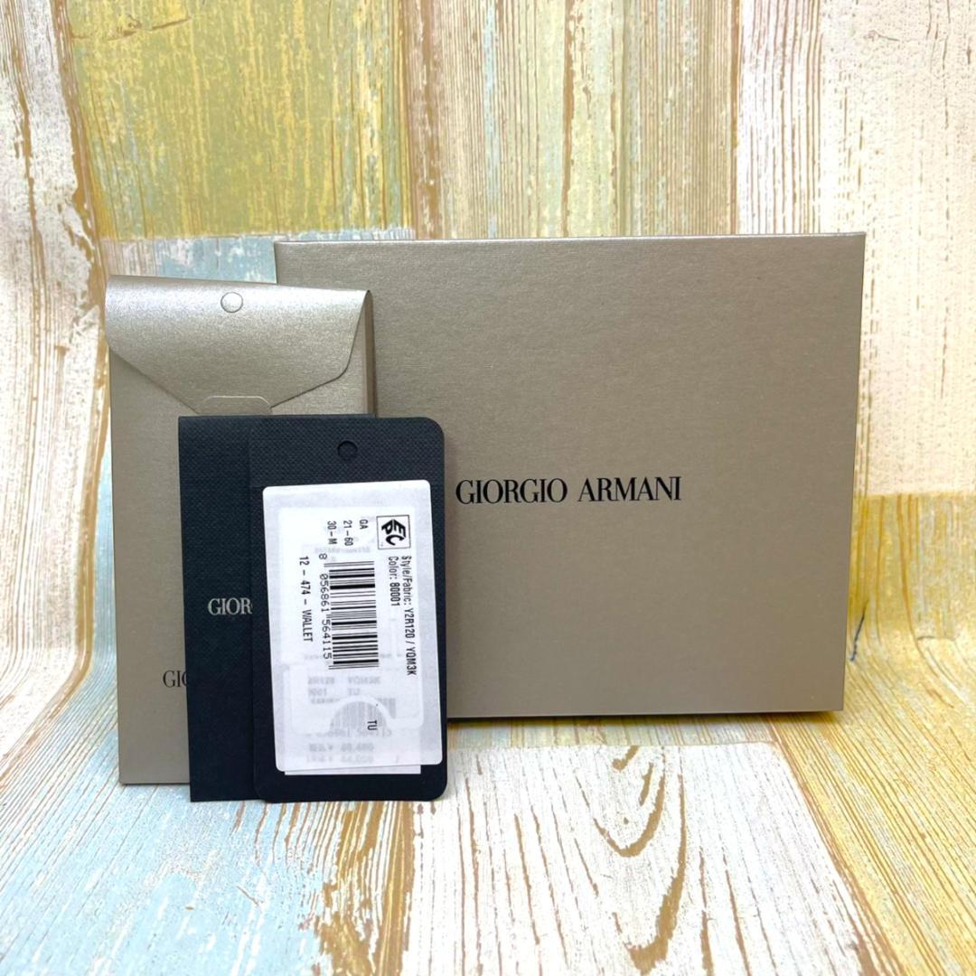 新品★GIORGIO ARMANI ジョルジオ アルマーニ レザー 2つ折財布