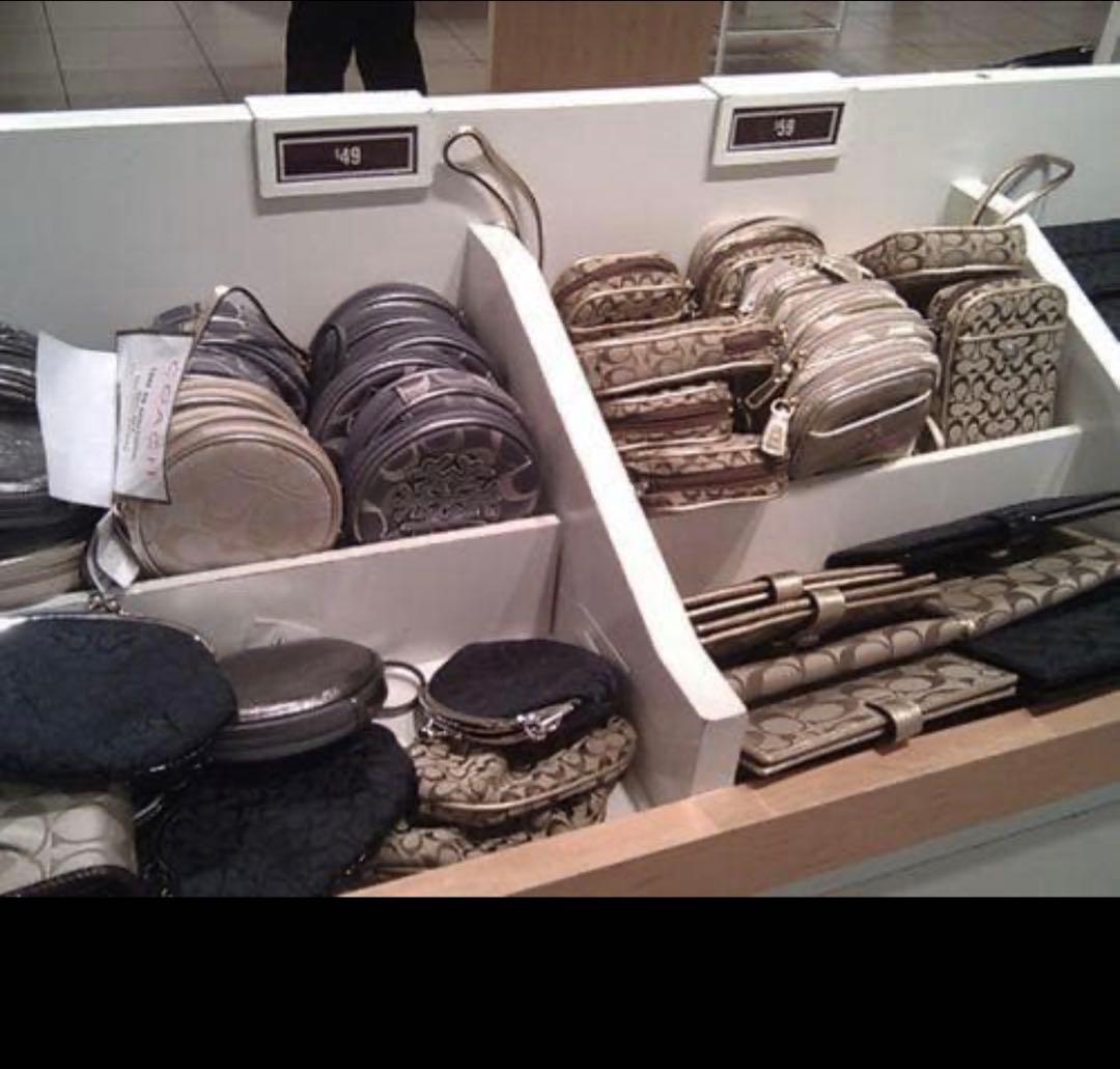 COACH コーチデニムレザー アコーディオン ジップ長財布 ミッドナイトブルー