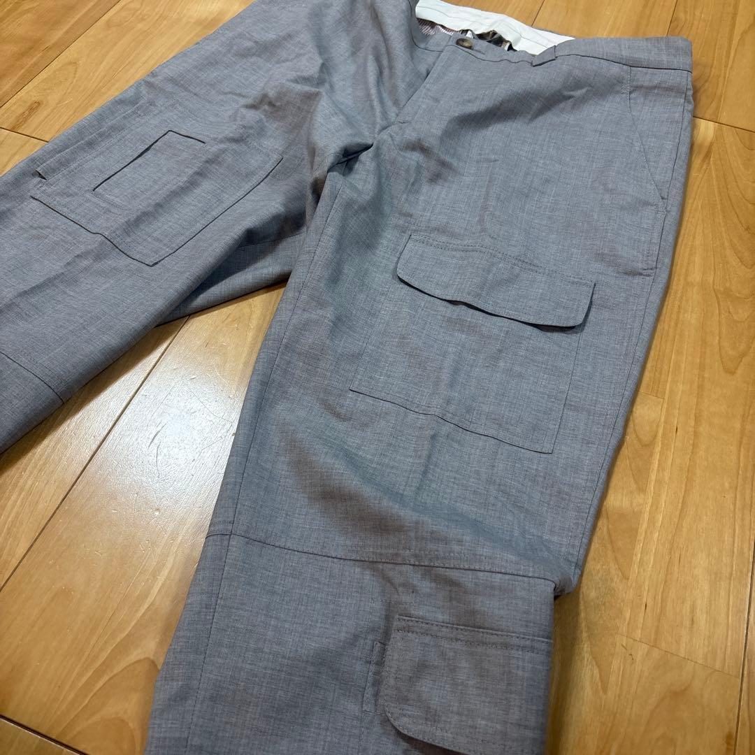 名作【ブルネロクチネリ】アビエイター カーゴ ウールパンツ メンズ　グレー