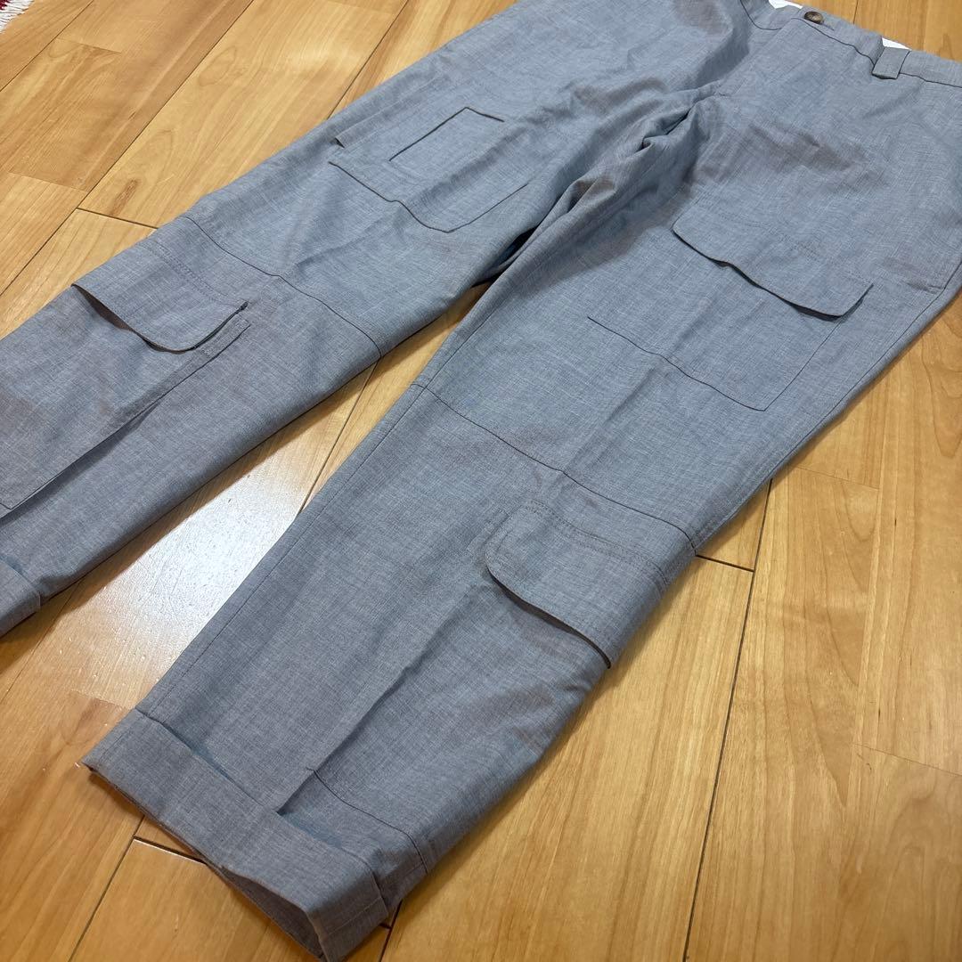 名作【ブルネロクチネリ】アビエイター カーゴ ウールパンツ メンズ　グレー