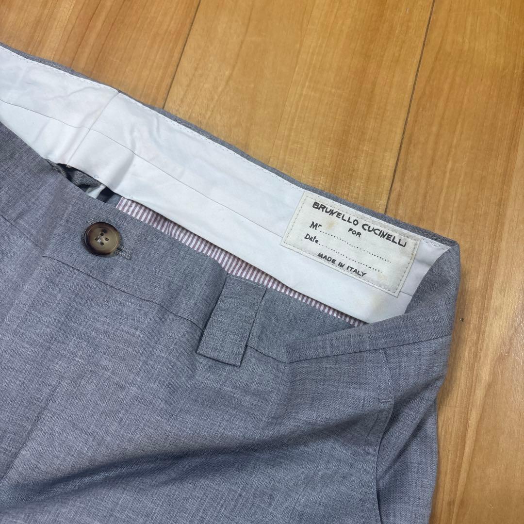 名作【ブルネロクチネリ】アビエイター カーゴ ウールパンツ メンズ　グレー