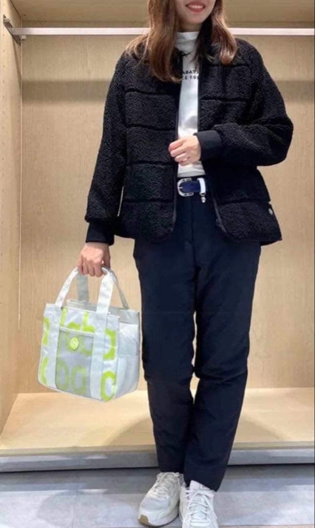 クリーニング済 アダバット　ボアジャケット　ブルゾン　ゴルフウェア　レディース