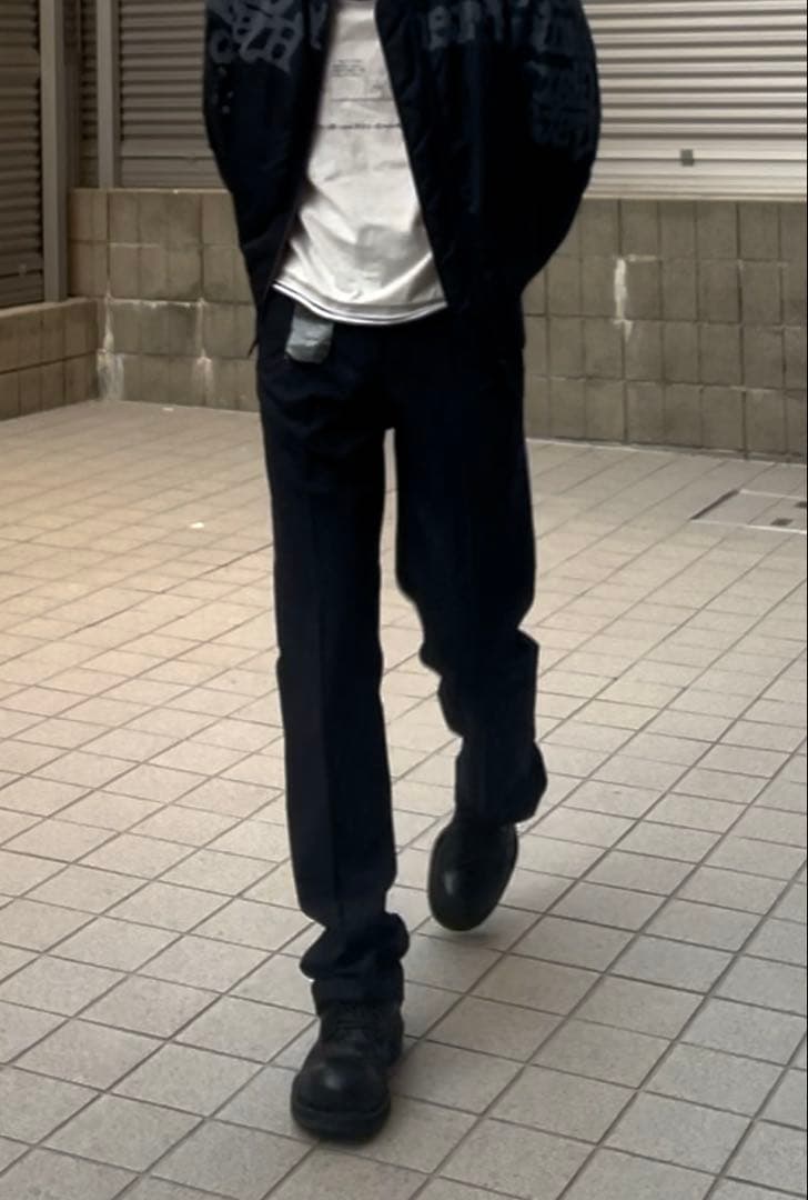 パンツ 100% pure new wool super long slacks