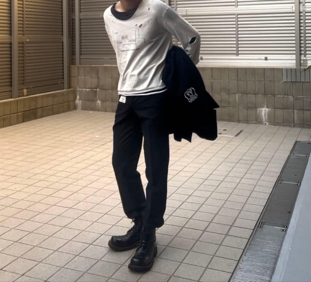パンツ 100% pure new wool super long slacks