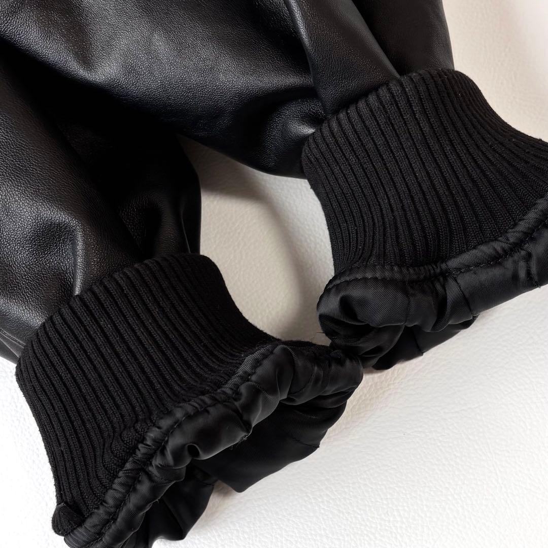 メゾンスペシャル シープレザープライムオーバースタジアムジャケット