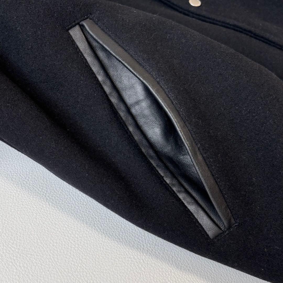 メゾンスペシャル シープレザープライムオーバースタジアムジャケット